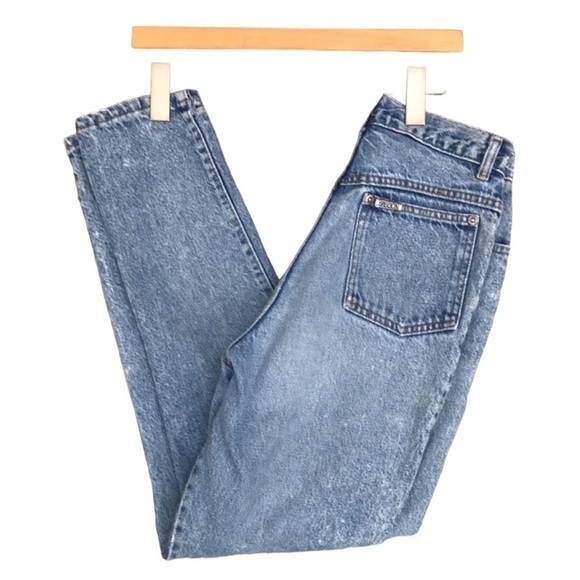 Vintage Sasson Well Worn Distressed‎ Light Acid Bleached Wash High Rise Jeans - Picture 1 of 14